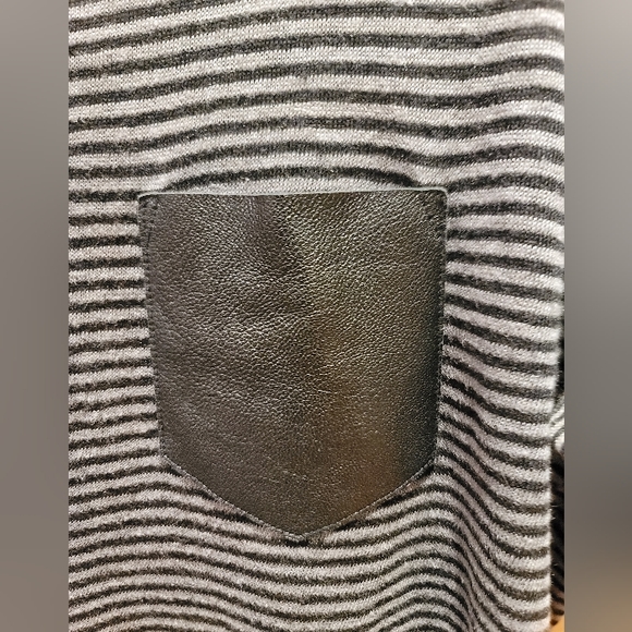 Kooples leather pocket tee - Picture 3 of 4